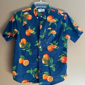 Old Navy Boy’s Navy Shirt with Orange Fruit Design